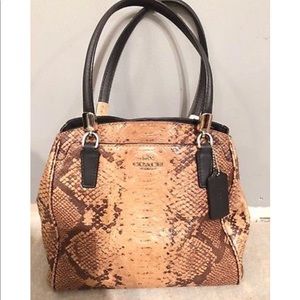 Authentic Minetta Coach Snake print handbag